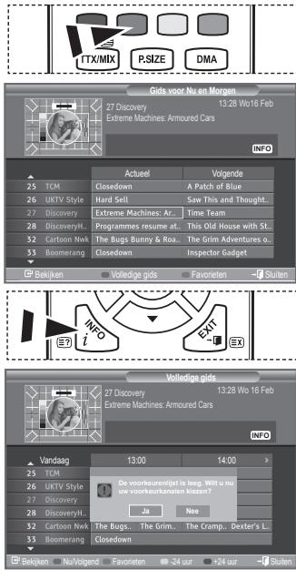 SAMSUNG LE40A656A1F - De standardgids instellen - 3