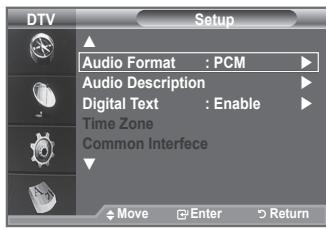 SAMSUNG LE40A656A1F - Selecting the Audio Format - 1