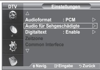 SAMSUNG LE40A656A1F - Auswahlen der Audiobeschreibung - 1
