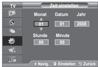 SAMSUNG LE40A656A1F - Aktuelle Uhrzeit einstellen und anzeigen - 2