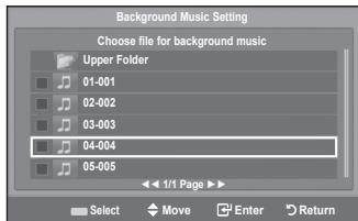 SAMSUNG LE40A656A1F - Background Music Setting: - 3