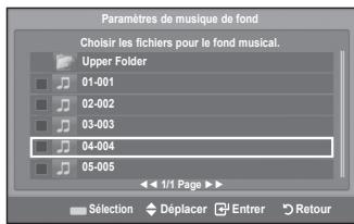 SAMSUNG LE40A656A1F - Paramètres de musique de fond : - 3