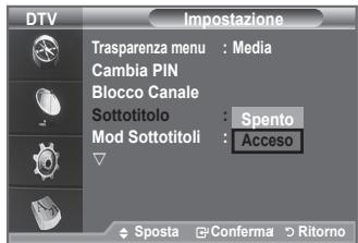 SAMSUNG LE40A656A1F - É possible attivare e disattivare i sottotitoli. - 1