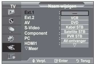 SAMSUNG LE40A656A1F - Geef het apparaat aangesloten op de ingangen een naam om de selectie van ingangsbron makkelijker te make. - 2