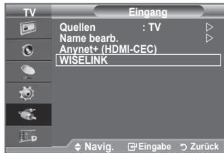 SAMSUNG LE40A656A1F - Verwendend des WISELINK-Menüs - 2