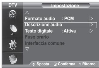 SAMSUNG LE40A656A1F - Selezione dell'opzione Descrizione audio - 1