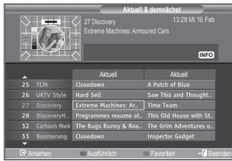SAMSUNG LE40A656A1F - EPG-Informationen (Elektronischer Programmführer) anzeigen - 1