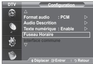 SAMSUNG LE40A656A1F - Sélection du fuseau horaire (Espagne uniquement) - 1