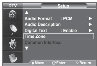 SAMSUNG LE40A656A1F - Select the local time zone. - 1