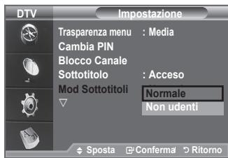 SAMSUNG LE40A656A1F - Impostazione della modalità Sottotitoli. - 1