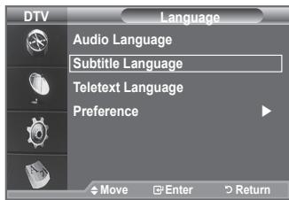 SAMSUNG LE40A656A1F - You can change the default value for subtitle, audio teletext languages. - 2