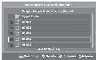SAMSUNG LE40A656A1F - Impostazione musica di sostofondo: - 1