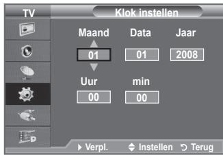 SAMSUNG LE40A656A1F - De huidigeijd instellen en weergeven - 2