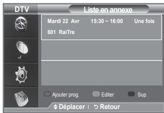 SAMSUNG LE40A656A1F - Utilisation de la liste réglée - 3