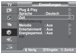 SAMSUNG LE40A656A1F - Aktuelle Uhrzeit einstellen und anzeigen - 1