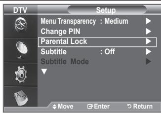 SAMSUNG LE40A656A1F - Setting up the Parental Lock - 1