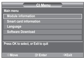 SAMSUNG LE40A656A1F - Selecting the CI (Common Interface) Menu - 1