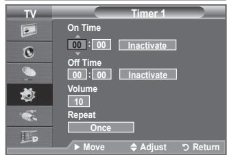 SAMSUNG LE40A656A1F - Switching the Television On and Off Automatically - 2