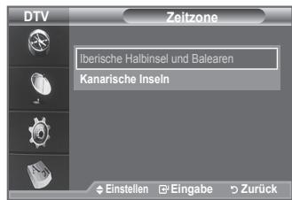 SAMSUNG LE40A656A1F - Zeitzone auswahlen (Nur Spanien) - 2
