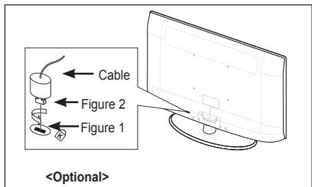 SAMSUNG LE40A656A1F - Diefstal voorkomen met het Kensington-slot (afhankelijk van het model) - 1