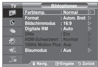 SAMSUNG LE40A656A1F - Konfigurieren der Bildoptionen - 2