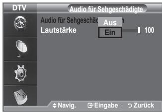 SAMSUNG LE40A656A1F - Auswahlen der Audiobeschreibung - 2