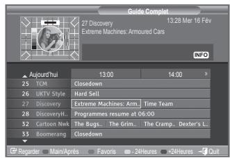 SAMSUNG LE40A656A1F - Affichage des informations relatives aux programmes - 3