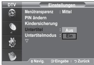 SAMSUNG LE40A656A1F - Einrichten von Untertiteln - 1
