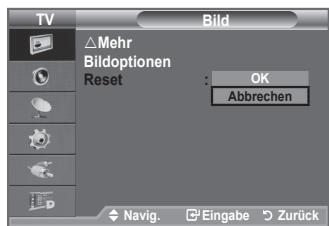 SAMSUNG LE40A656A1F - Sie können die Einstellungen auf die werkseitig festgelegten Standardbildeinstellungen zurücksetzen. - 1