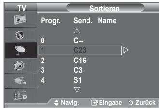 SAMSUNG LE40A656A1F - Gespeicherte Sender sortieren - 2