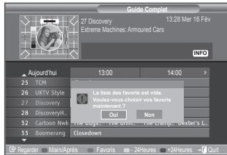 SAMSUNG LE40A656A1F - Dans le menu EPG, vous pouvez afficher tous les canaux ou les canaux favoris. - 4