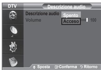 SAMSUNG LE40A656A1F - Selezione dell'opzione Descrizione audio - 2