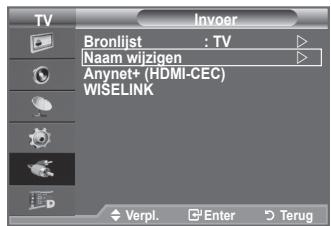 SAMSUNG LE40A656A1F - Geef het apparaat aangesloten op de ingangen een naam om de selectie van ingangsbron makkelijker te make. - 1