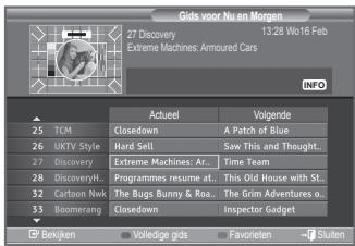 SAMSUNG LE40A656A1F - De EPG-informatie (elektronische programmagids) weergeven - 1