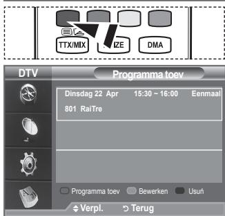 SAMSUNG LE40A656A1F - De lijst met geplande programmá's - 2