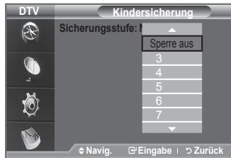 SAMSUNG LE40A656A1F - Kindersicherung einstellen - 3