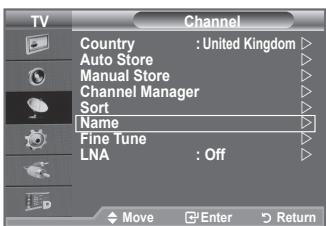 SAMSUNG LE40A656A1F - Assigning Channels Names - 1