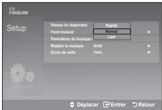 SAMSUNG LE40A656A1F - Vitesse du diaporama : - 1