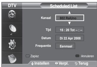 SAMSUNG LE40A656A1F - De lijst met geplande programmá's - 4