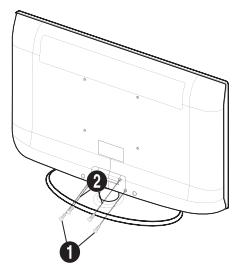 SAMSUNG LE40A656A1F - Installing the Stand - 2