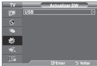 TV Actualizar SW USB Enter Voltar