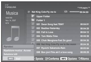 Musica 5500 KB Nov 14, 2007 8/14 Net King Cole-Fly me to Upper Folder Folder 1 001 Swan Song feat TBNY 002 Beatles-Yesterday 003 Fall in Love 004 Tom Walls-Time 005 Chuk Mangione-Feel So good 006 Nat King Cole-Fly me to the moon 007 Ryuchi Sakamoto-Rain 008 Bonovi-This ain't a love song Sposta Conferma Opione Ritolomo