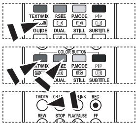 SAMSUNG LE40F86B - Izbira strani teleteksta s sistemom Fastext - 1