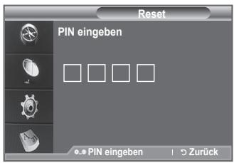Reset PIN eingeben PIN eingeben | 5 Zurück