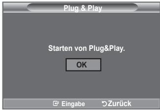 Plug & Play Starten von Plug&Play. OK Eingabe >Zurück