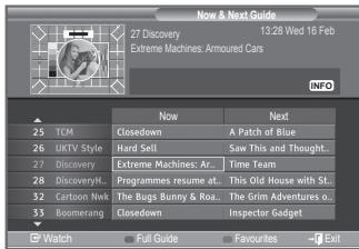 Now & Next Guide 27 Discovery Extreme Machines: Armoured Cars 13:28 Wed 16 Feb INFO Now Next TCM Closedown A Patch of Blue UKTV Style Hard Sell Saw This and Thought... Discovery Extreme Machines: Ar... Time Team 28 Discovery... Programmes resume at... This Old House with St... Cartoon Nwk The Bugs Bunny & Roa... The Grim Adventures o... Boomerang Closedown Inspector Gadget Watch Full Guide Favourites Exit