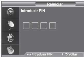 Reiniciar Introduzir PIN □ □ □ □ ● Introduzir PIN | 5 Voltar