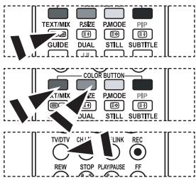 SAMSUNG LE40F86B - Auswählen einer Teletextseite mit Fastext - 1
