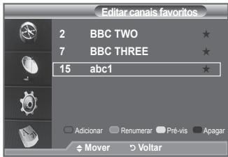 Editar canals favoritos 2 BBC TWO ★ 7 BBC THREE ★ 15 abc1 ★ Adicionar Renumerar Pré-vis Apagar Mover Voltar