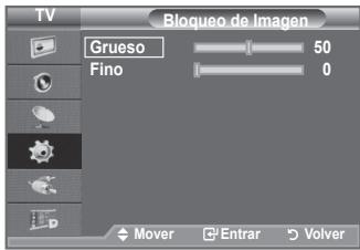 TV Bloqueo de Imagen Grueso 50 Fino 0 Mover Entrar Volver